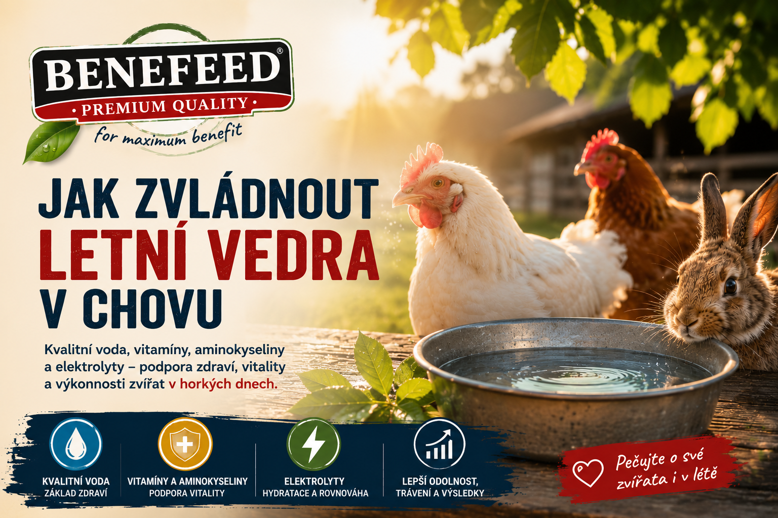 Jak pomoci zvířatům zvládnout vysoké letní teploty