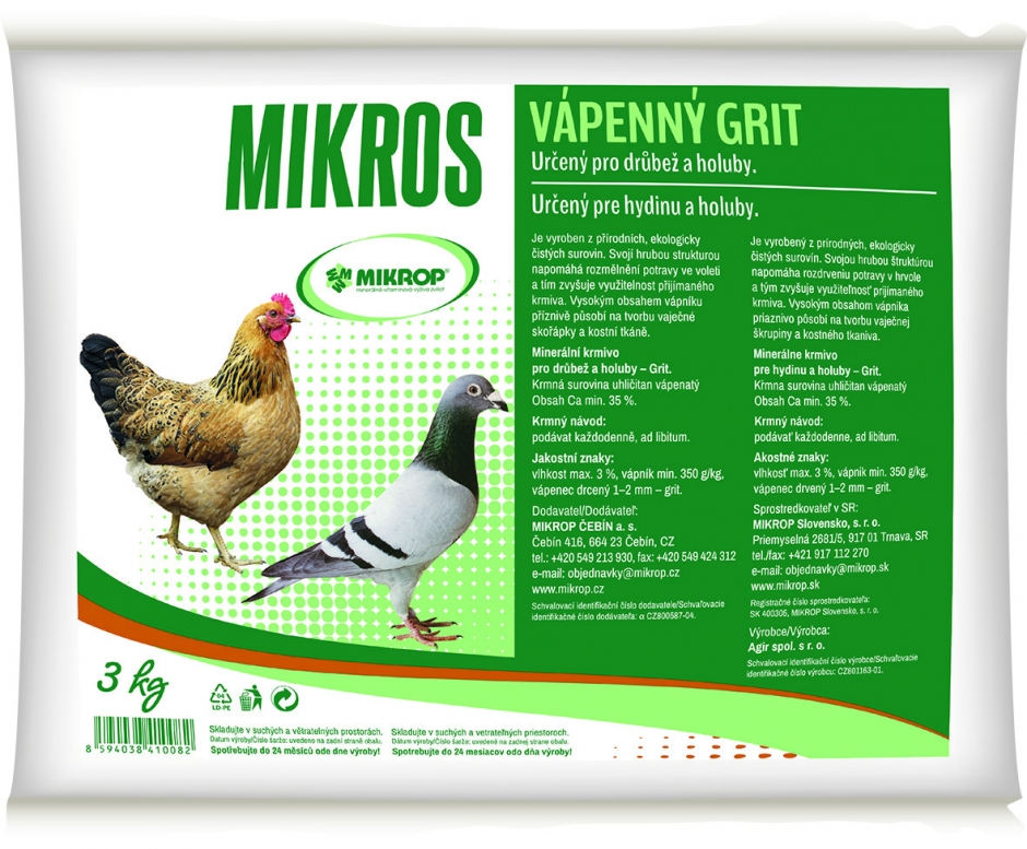 Minerální krmiva, grity, lizy