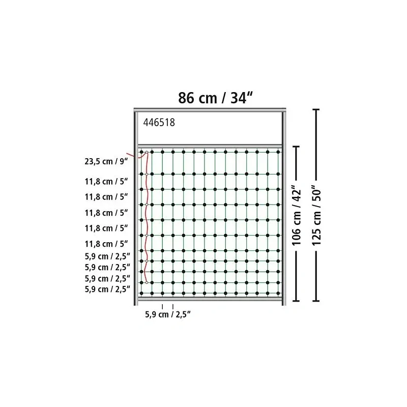 Brána k sítím pro elektrické ohradníky 105 cm