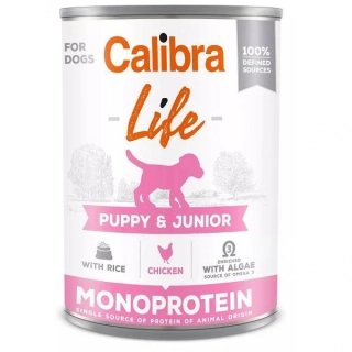 Calibra Dog Life  konz.Puppy&Junior Chicken&rice 400g