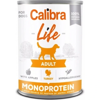 Calibra Dog Life  konz.Adult Turkey with apples 400g