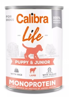 Calibra Dog Life  konz.Puppy&Junior Lamb&rice 400g