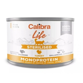 Calibra Cat Life  konz.Sterilised Turkey 200g