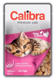Calibra Cat kapsa Premium Kitten Turkey & Chicken100g