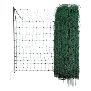 Síť nevodivá pro drůbež 106 cm, zelená, 25m, 2 hroty