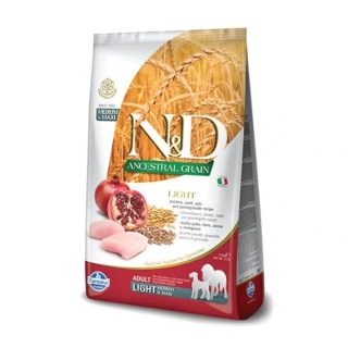 N&D - Ancestral Grain - Light M/L Chicken & Pomegranate - Pro dospělé psy středních a velkých plemen