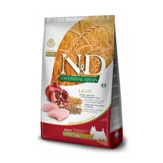 N&D - Ancestral Grain - Light M/L Chicken & Pomegranate - Pro dospělé psy středních a velkých plemen