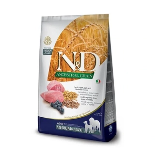 N&D - Ancestral Grain - Adult M/L Lamb & Blueberry - Pro dospělé psy středních a velkých plemen