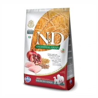 N&D - Ancestral Grain - Adult M/L Chicken & Pomegranate - Pro dospělé psy středních a velkých plemen