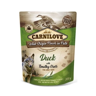 CARNILOVE - Dog pouch paté - Duck & Timothy Grass - Kachna s Bojínkem