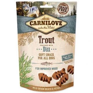 CARNILOVE Dog - Soft snack - Pstruh s koprem