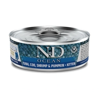 N&D - Cat Ocean - Kitten Tuna, Cod, Shrimp & Pumpkin - Konzerva pro koťata