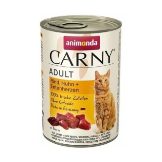 ANIMONDA - Carny Adult - Hovězí, kuře a kachní srdce